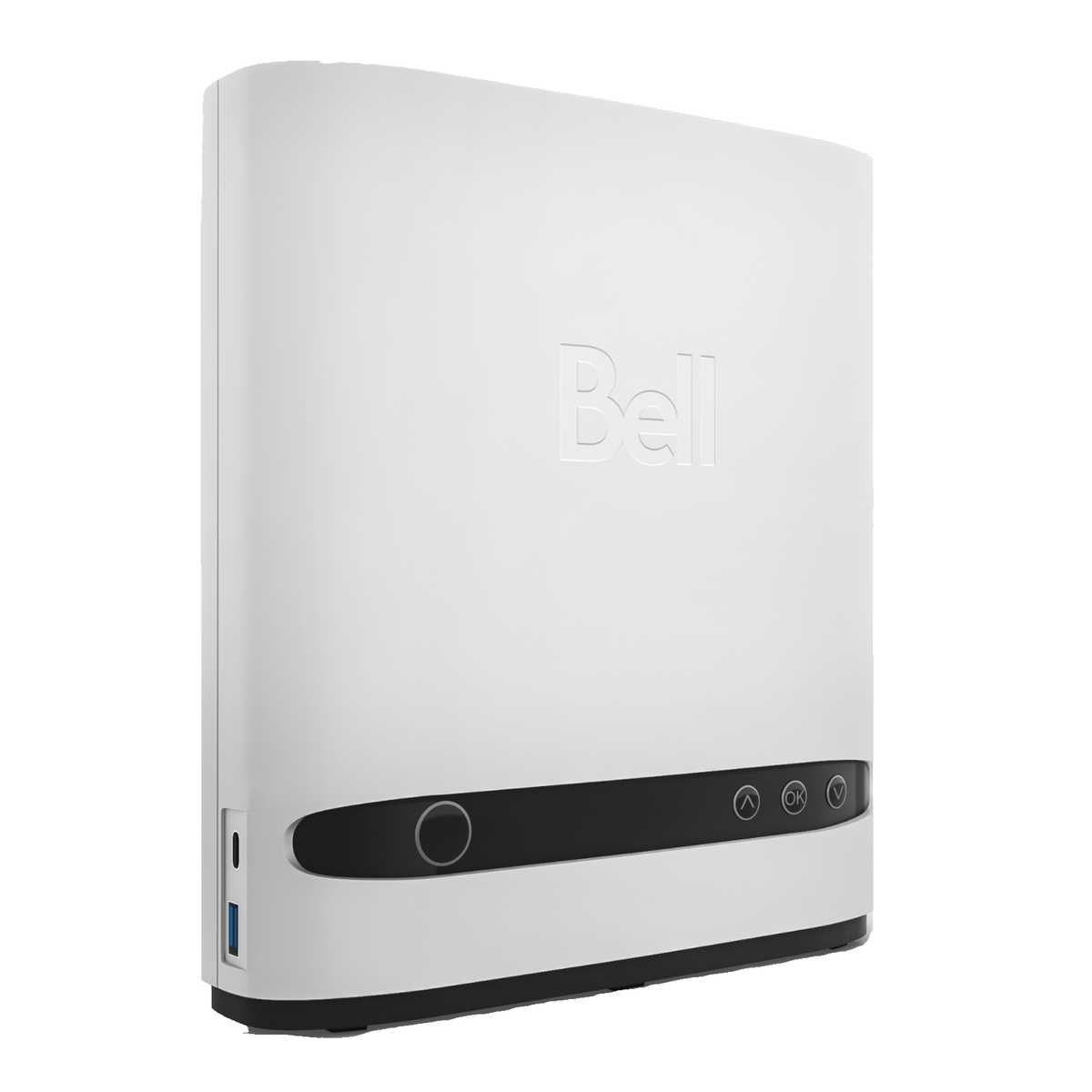 Bell Giga Hub fiber modem on a desk